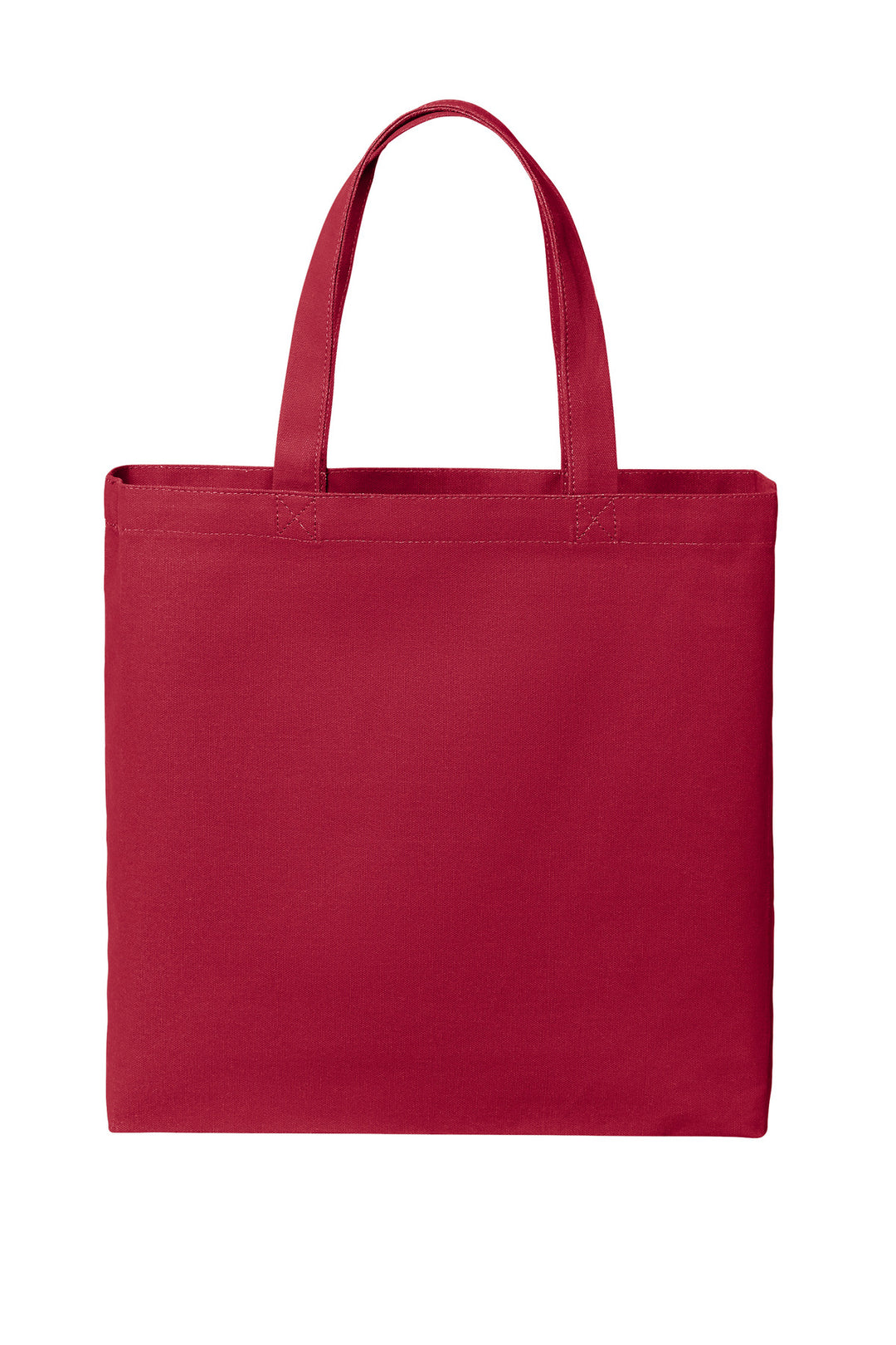 Front View of DeepRed Port Authority Cotton Canvas Tote BG424