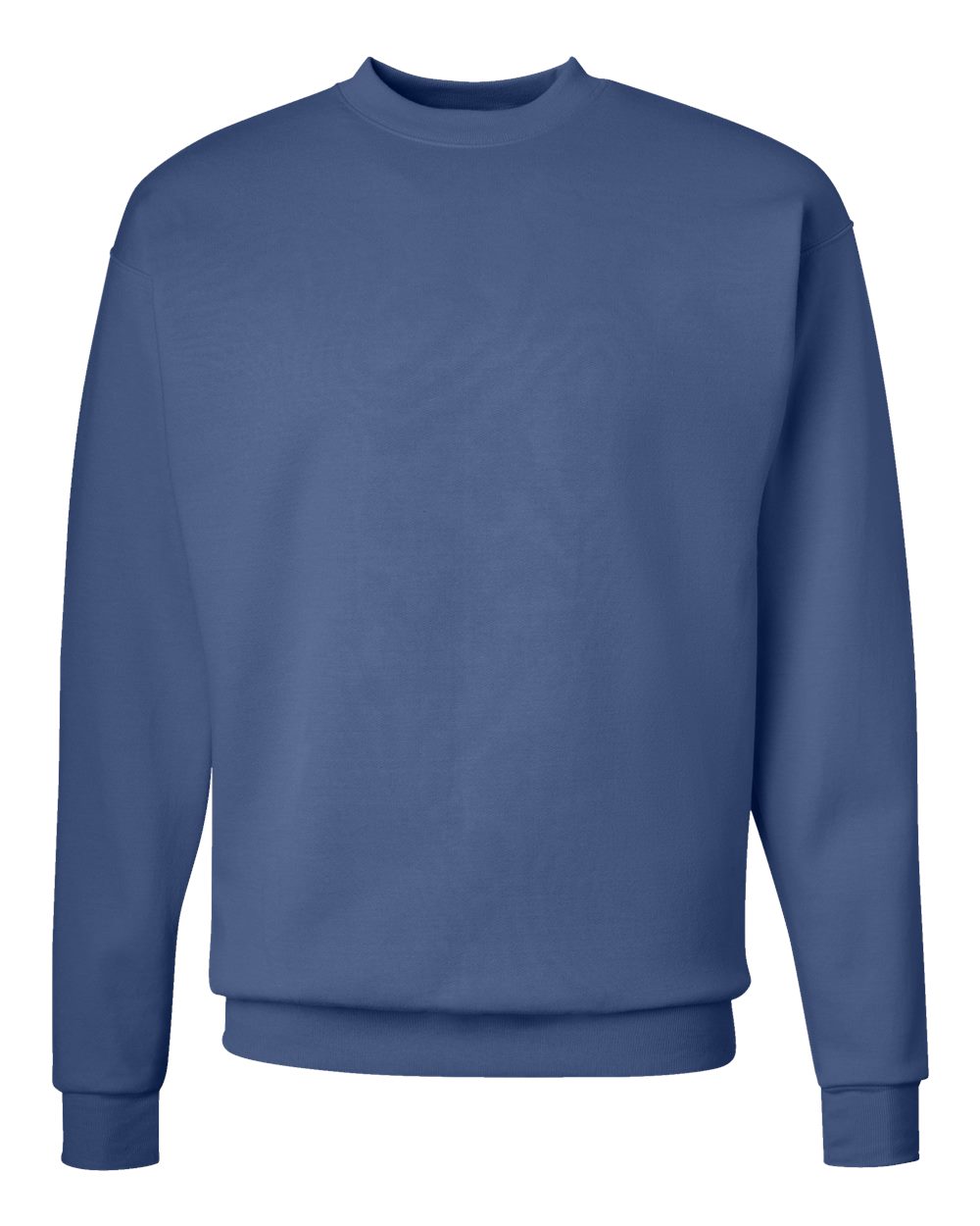 Front View of Denim Blue Ecosmart® Crewneck Sweatshirt - P160