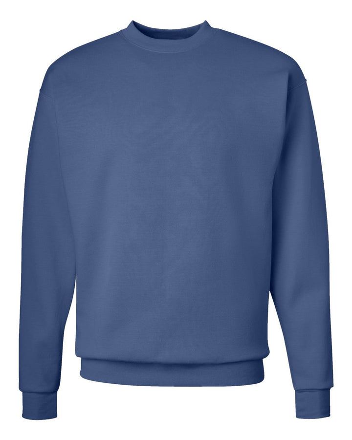 Front View of Denim Blue Ecosmart® Crewneck Sweatshirt - P160