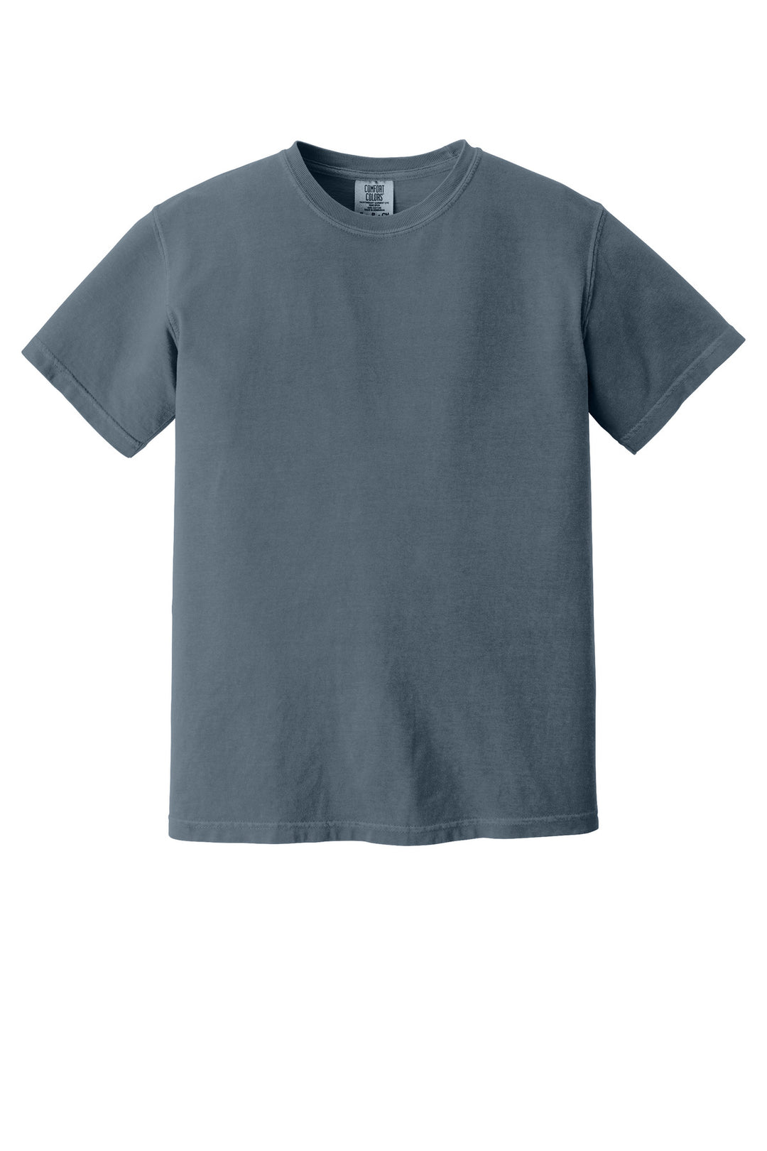 Front View of Denim COMFORT COLORS Heavyweight Ring Spun Tee. 1717