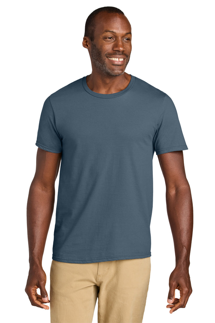 Front View of Denim Jerzees Classics Unisex Cotton T-Shirt 363M