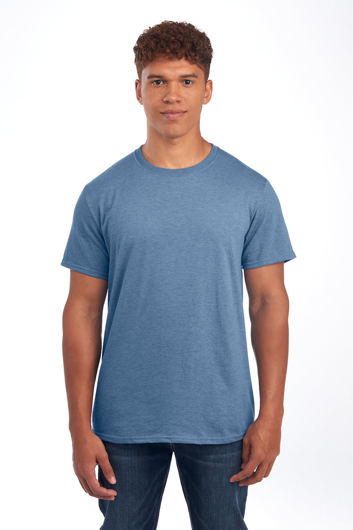 Front View of DenimHthr Jerzees Premium Blend Ring Spun T-Shirt 560M