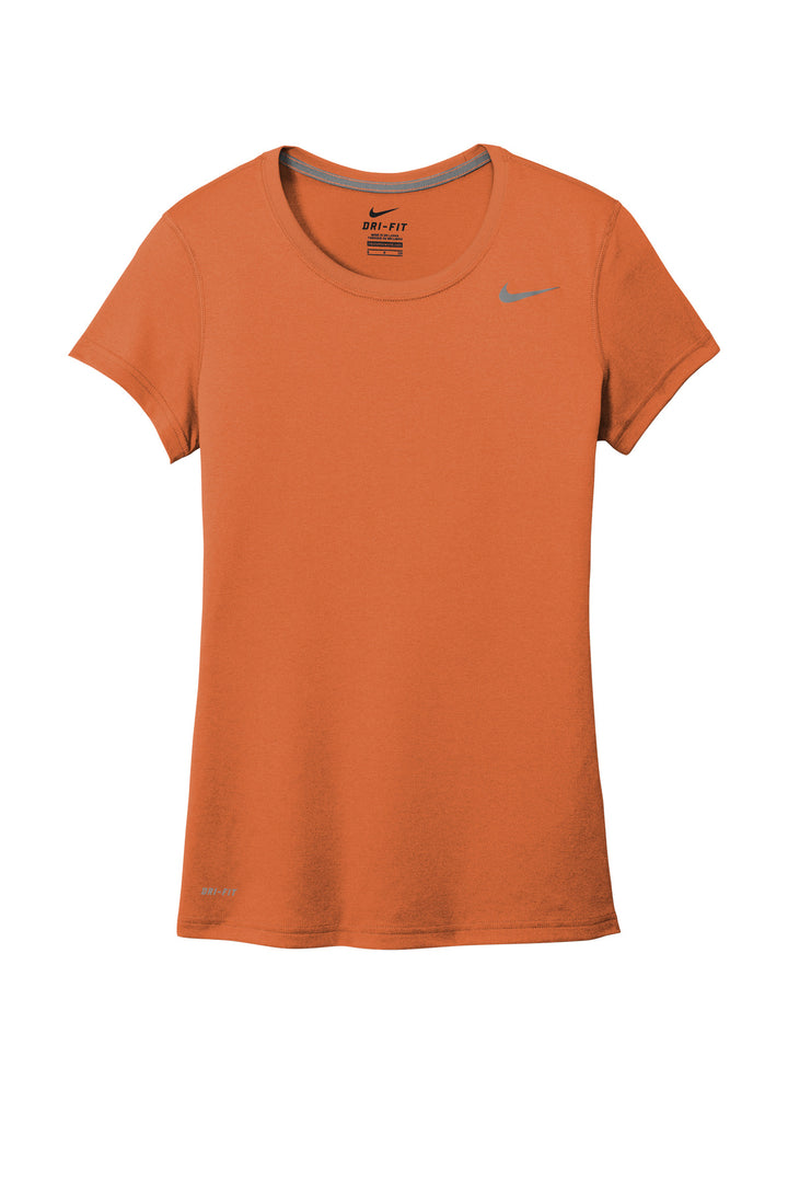 Front View of DesertOrng Nike Women's Team rLegend Tee DV7312