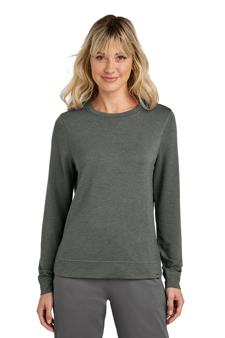 Front View of DkGyHthr TravisMathew Women's Long Weekend Crew TM1LD003