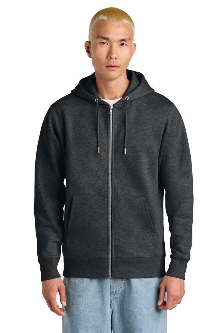 Front View of DkHtGry Stanley/Stella Unisex Cultivator 2.0 Full-Zip Hooded Sweatshirt SXU005