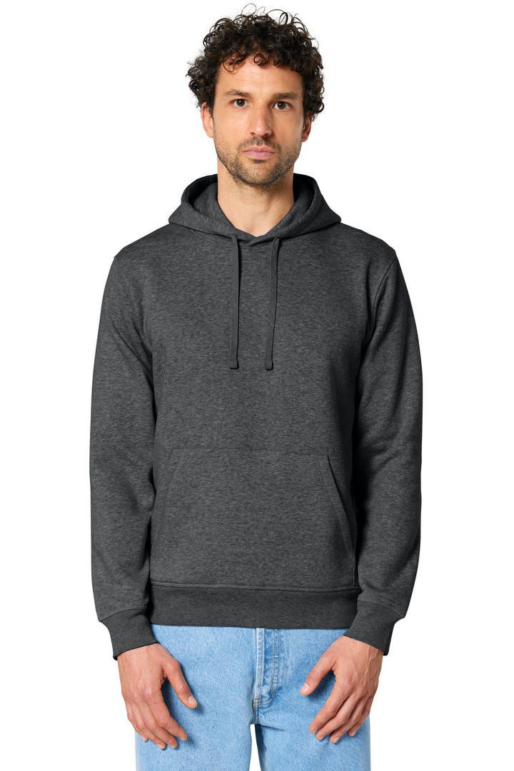 Front View of DkHtGry Stanley/Stella Unisex Drummer 2.0 Hooded Sweatshirt SXU009