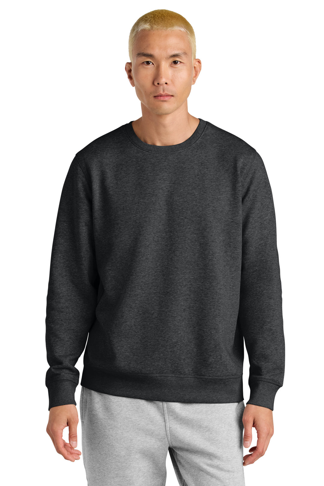 Front View of DkHtGry Stanley/Stella Unisex Roller Crewneck Sweatshirt SXU010