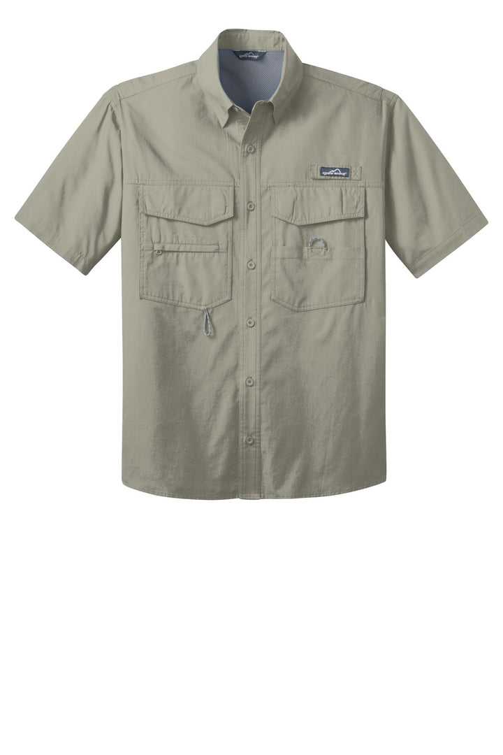 Front View of Driftwood Eddie Bauer - Short Sleeve Fishing Shirt. EB608