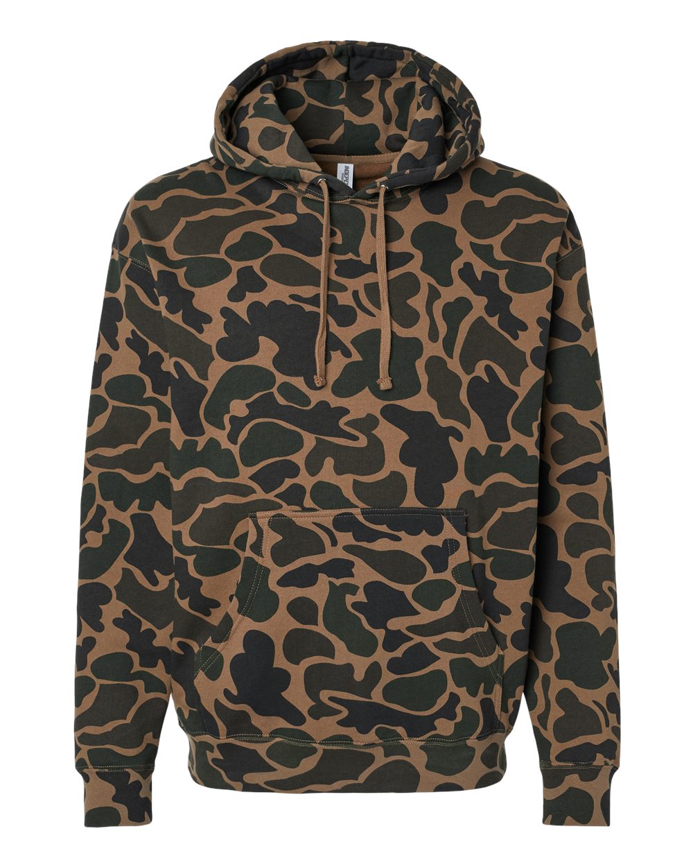 Front View of Duck Camo Heavyweight Hooded Sweatshirt - IND4000