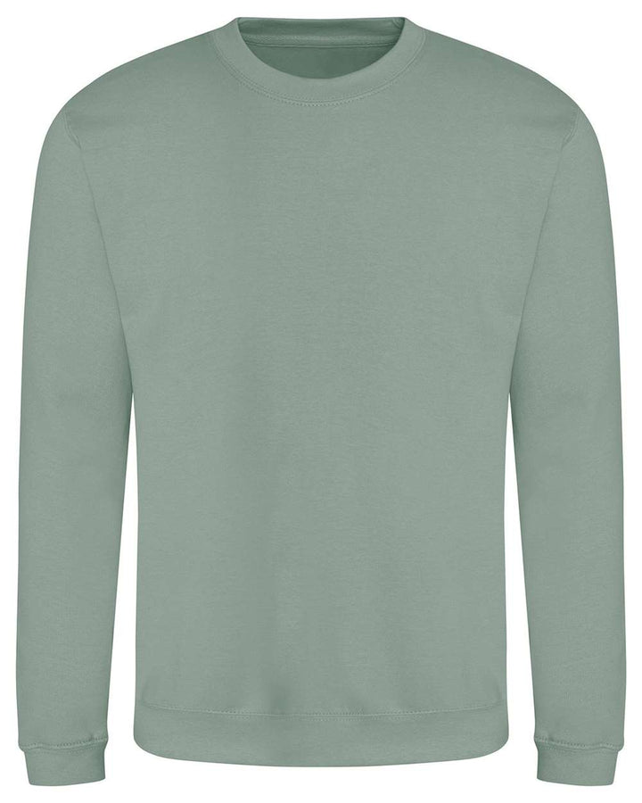 Front View of Dusty Green College Crewneck Sweatshirt - JHA030