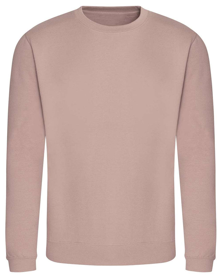 Front View of Dusty Pink College Crewneck Sweatshirt - JHA030