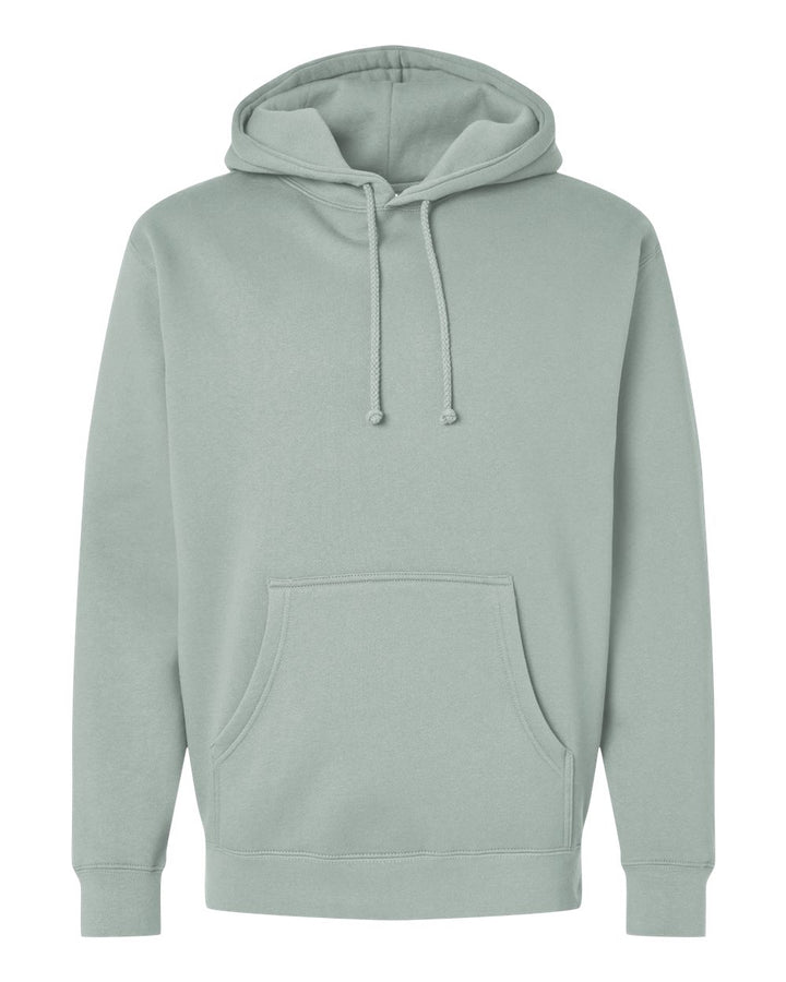 Front View of Dusty Sage Heavyweight Hooded Sweatshirt - IND4000