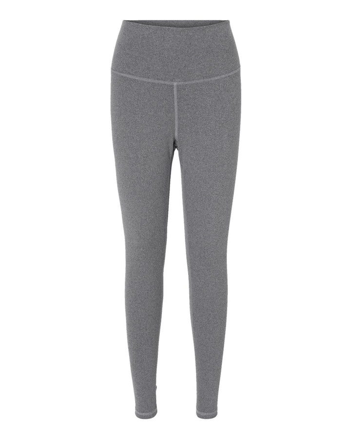 Front View of Ebony Heather Women's Sport Soft Touch Leggings - CHP120