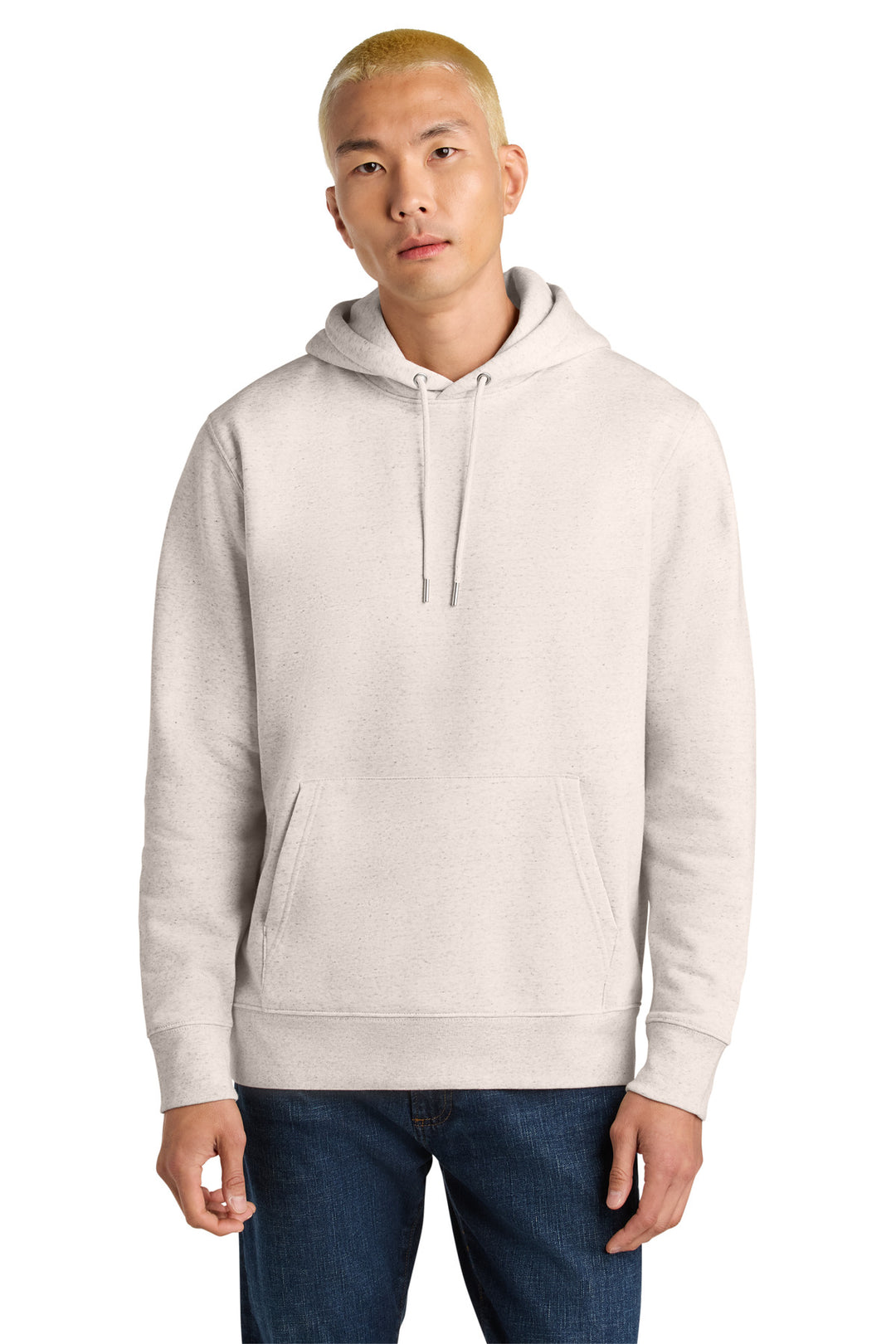 Front View of EcoHeather Stanley/Stella Unisex Cruiser 2.0 Hooded Sweatshirt SXU003