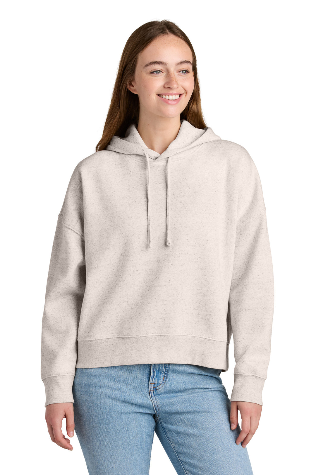 Front View of EcoHeather Stanley/Stella Women's Stella Nora Hooded Sweatshirt SXW035