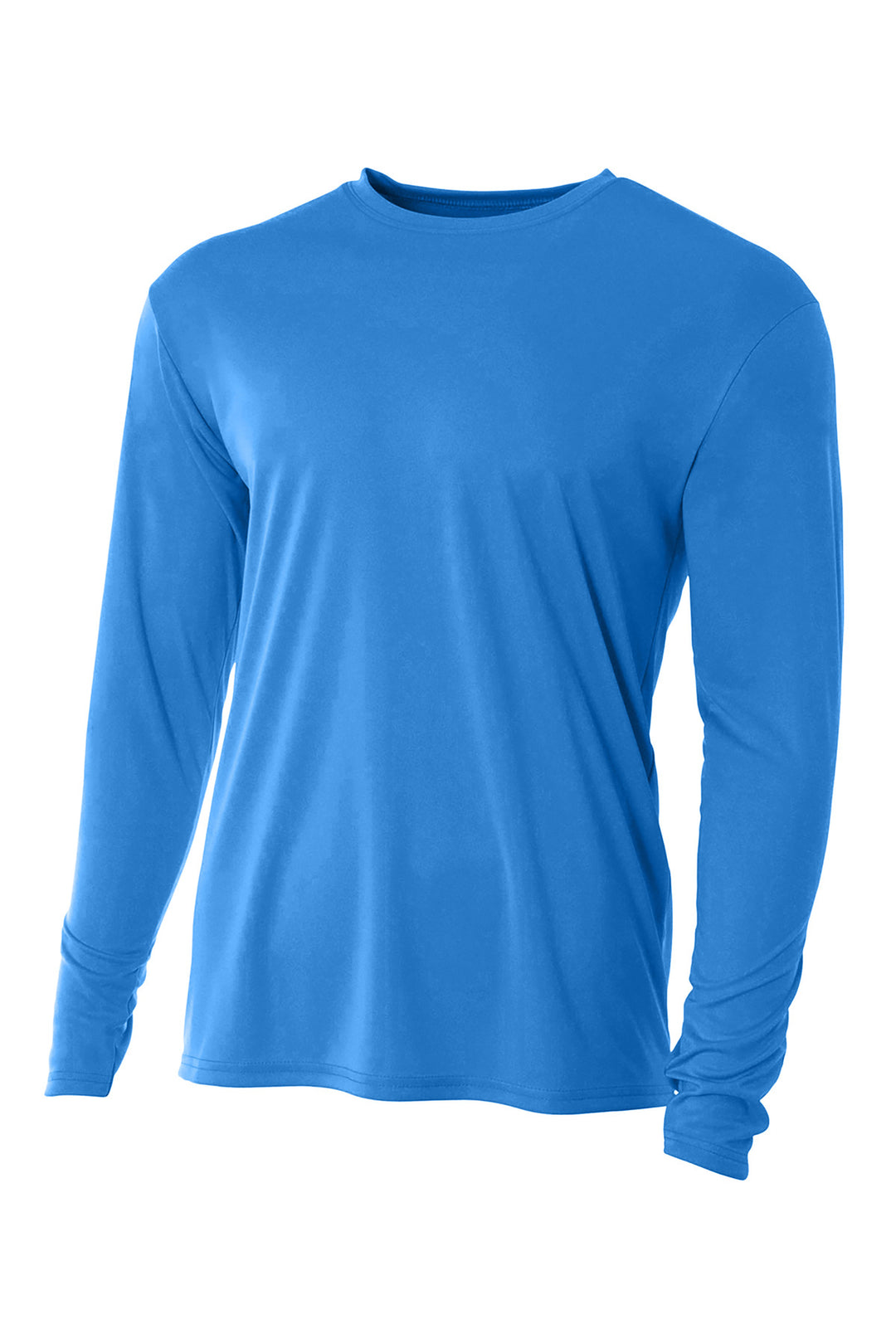 Front View of ElecBlue A4 Cooling Performance Long Sleeve Tee A4N3165