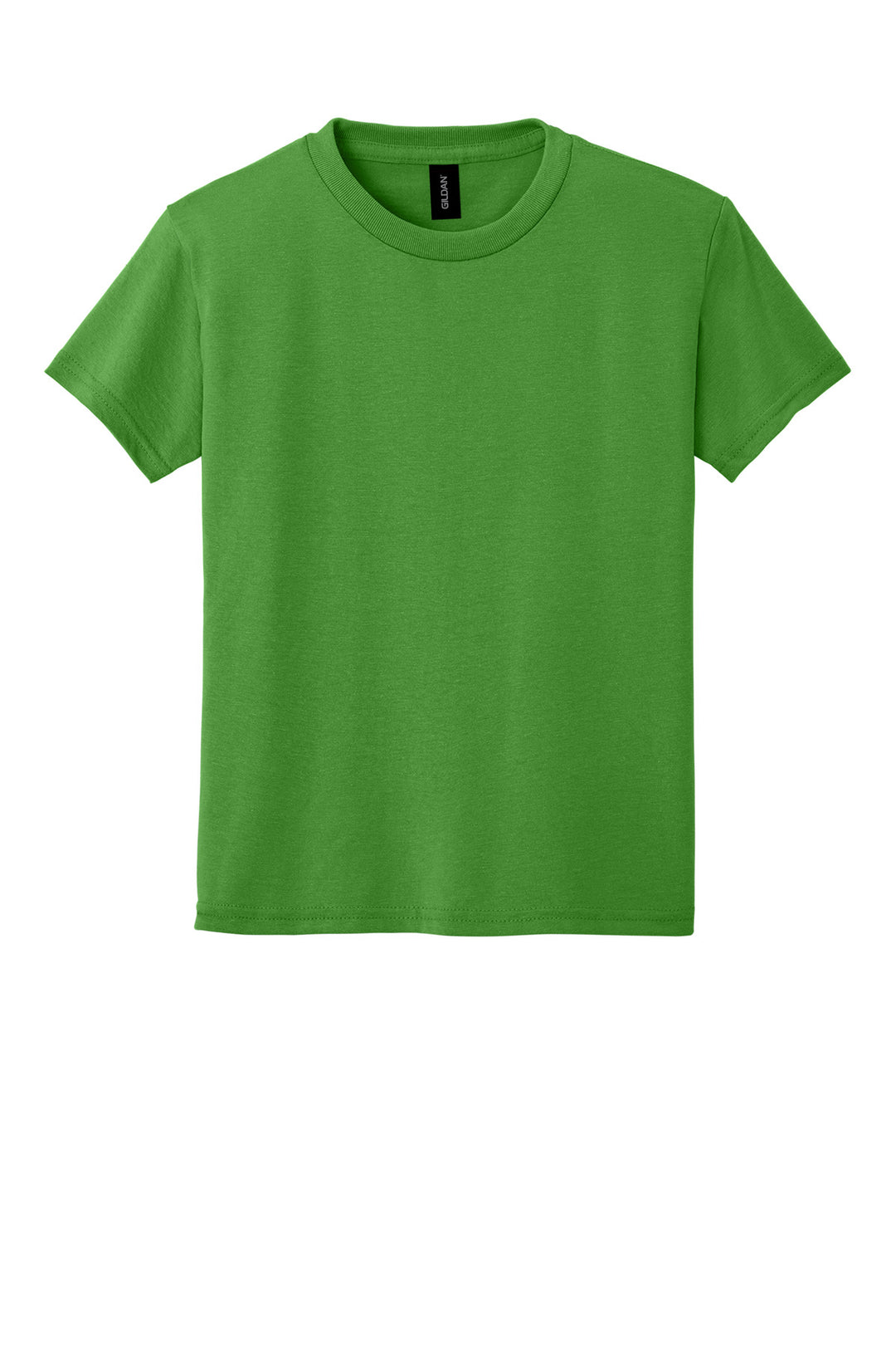 Front View of ElecGreen Gildan Youth DryBlend 50 Cotton/50 Poly T-Shirt. 8000B
