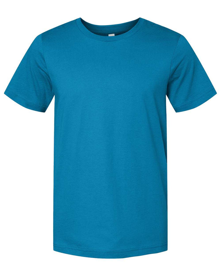 Front View of Electric Blue Jersey Tee - 3001