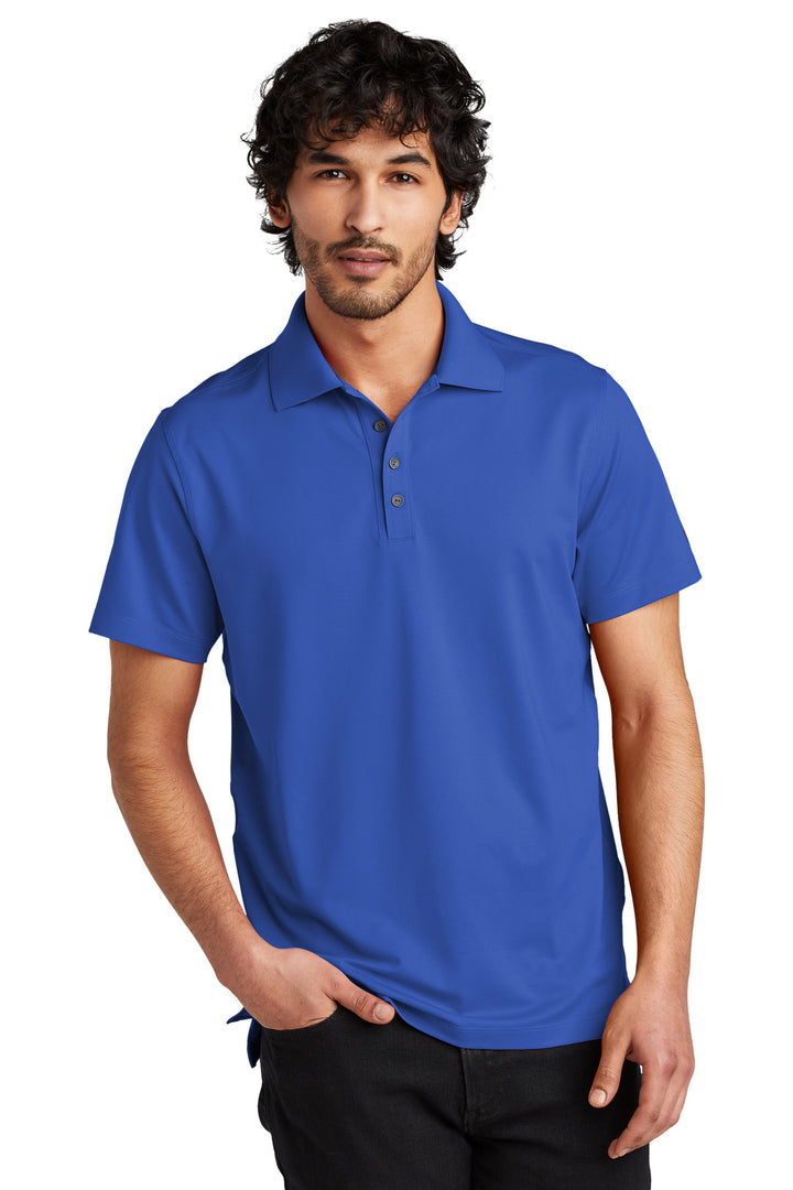 Front View of Enzyme Blue OGIO Metro Polo. OG130