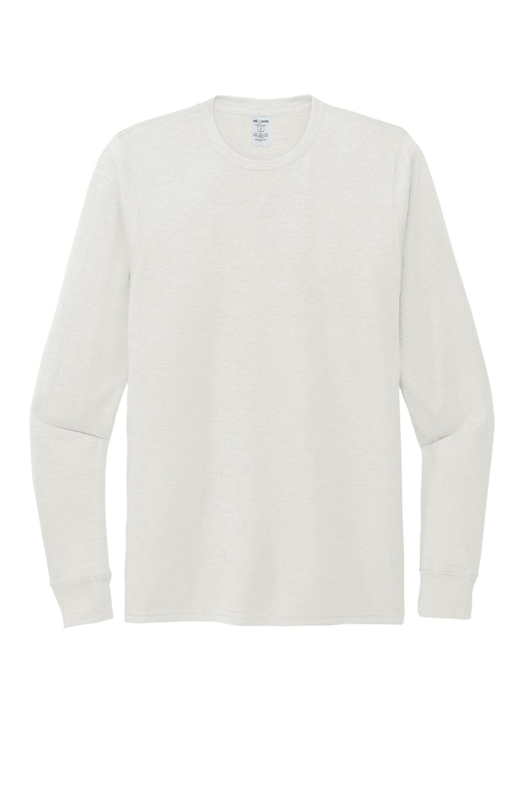 Front View of Fairly White Allmade Unisex Tri-Blend Long Sleeve Tee AL6004