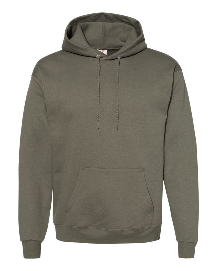 Front View of Fatigue Green Ecosmart® Hooded Sweatshirt - P170