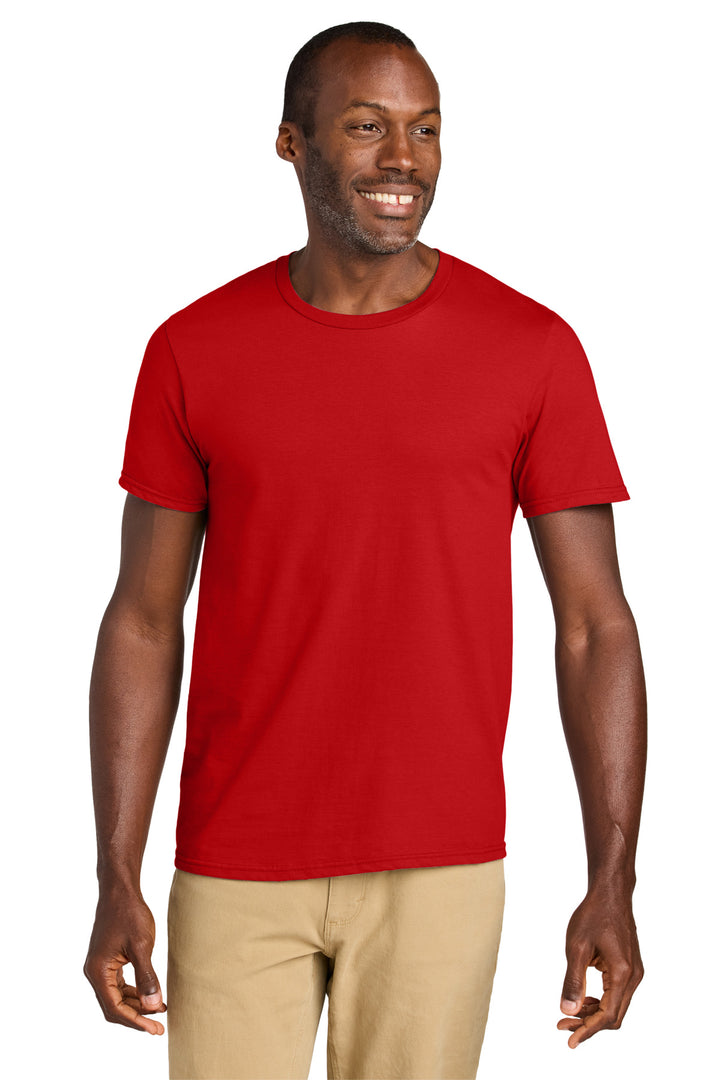 Front View of FieryRed Jerzees Classics Unisex Cotton T-Shirt 363M
