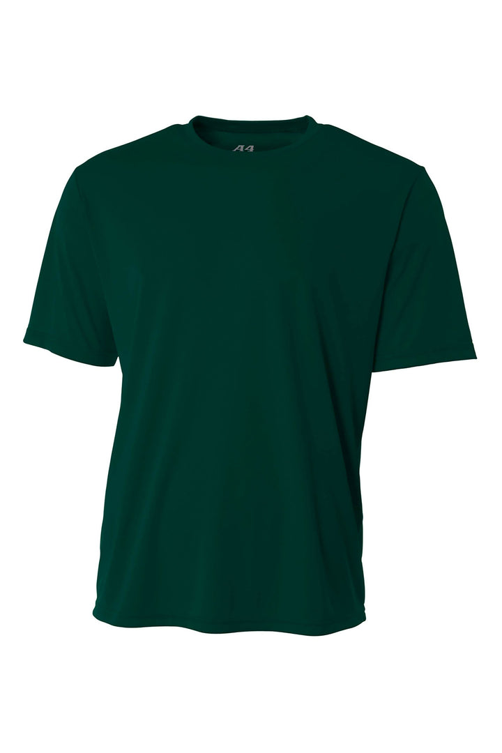 Front View of Forest A4 Youth Cooling Performance Short Sleeve Tee A4NB3142