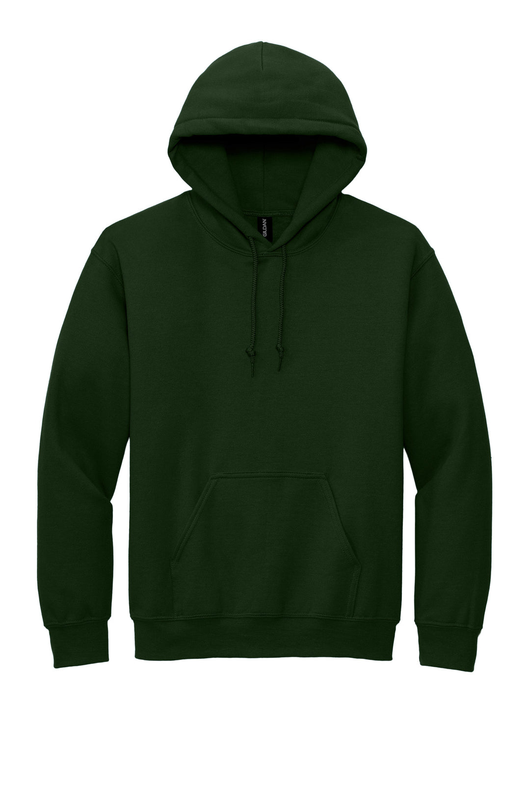 Front View of Forest Gildan - DryBlend Pullover Hooded Sweatshirt. 12500