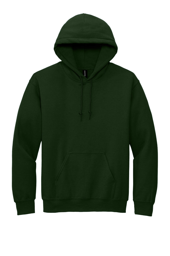 Front View of Forest Gildan - DryBlend Pullover Hooded Sweatshirt. 12500