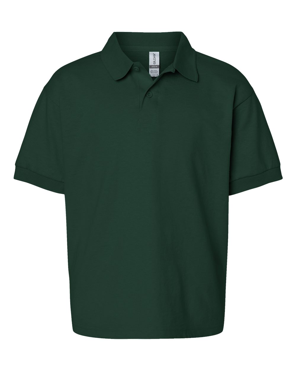 Front View of Forest Green DryBlend® Youth Jersey Polo - 8800B
