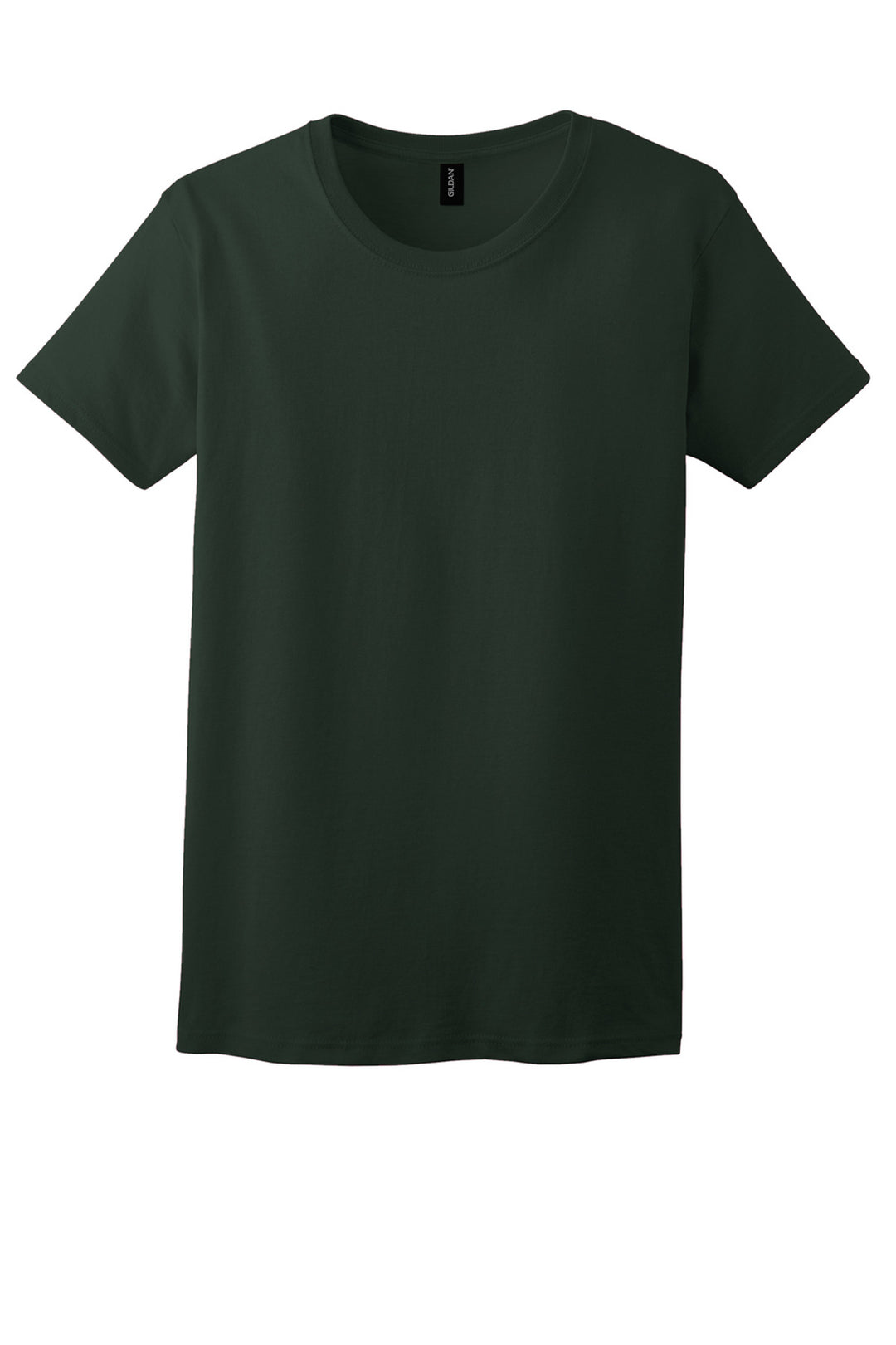Front View of Forest Green Gildan Women's Ultra Cotton 100% US Cotton T-Shirt. 2000L
