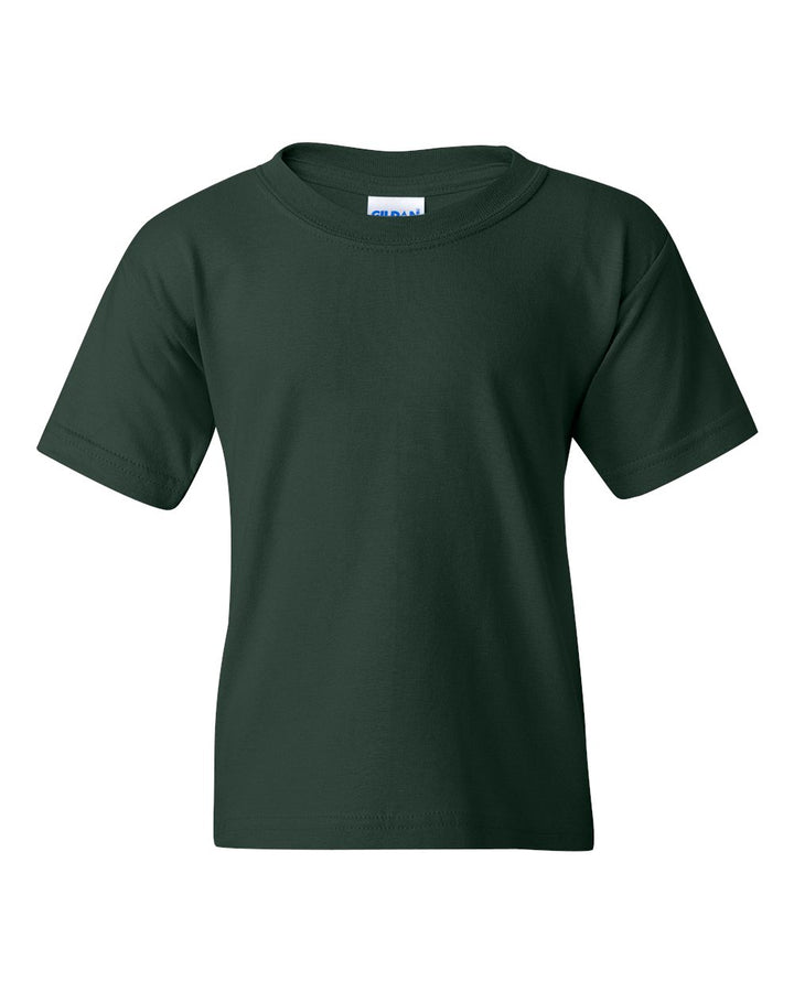 Front View of Forest Green Heavy Cotton™ Youth T-Shirt - 5000B