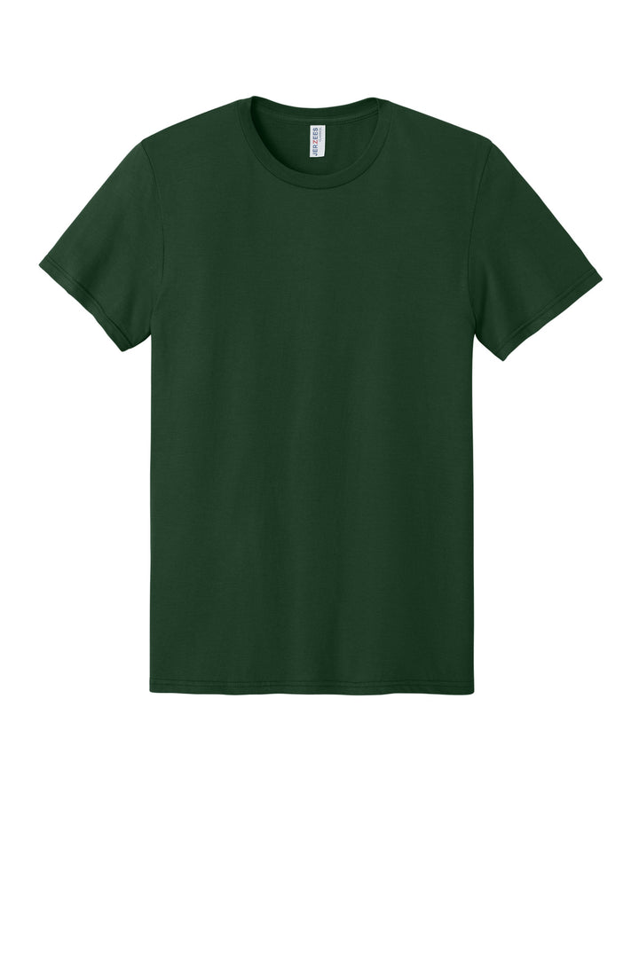 Front View of Forest Green Jerzees Classics Unisex Cotton T-Shirt 363M