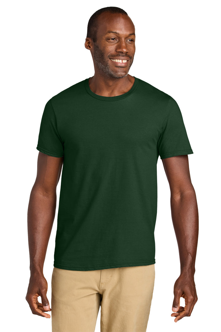 Front View of Forest Green Jerzees Classics Unisex Cotton T-Shirt 363M