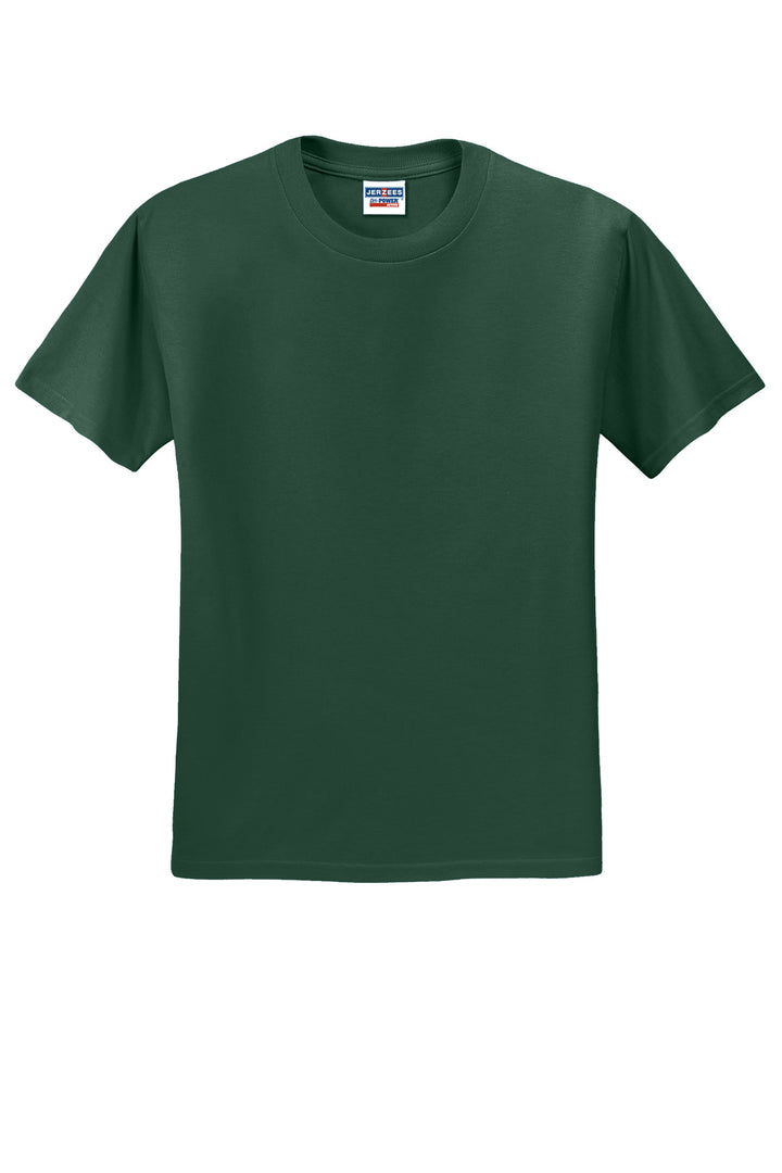 Front View of Forest Green Jerzees - Dri-Power 50/50 Cotton/Poly T-Shirt. 29M