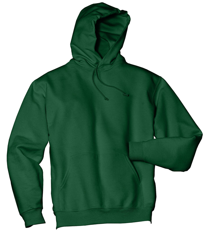 Front View of Forest Green Jerzees NuBlend Pullover Hooded Sweatshirt. 996M