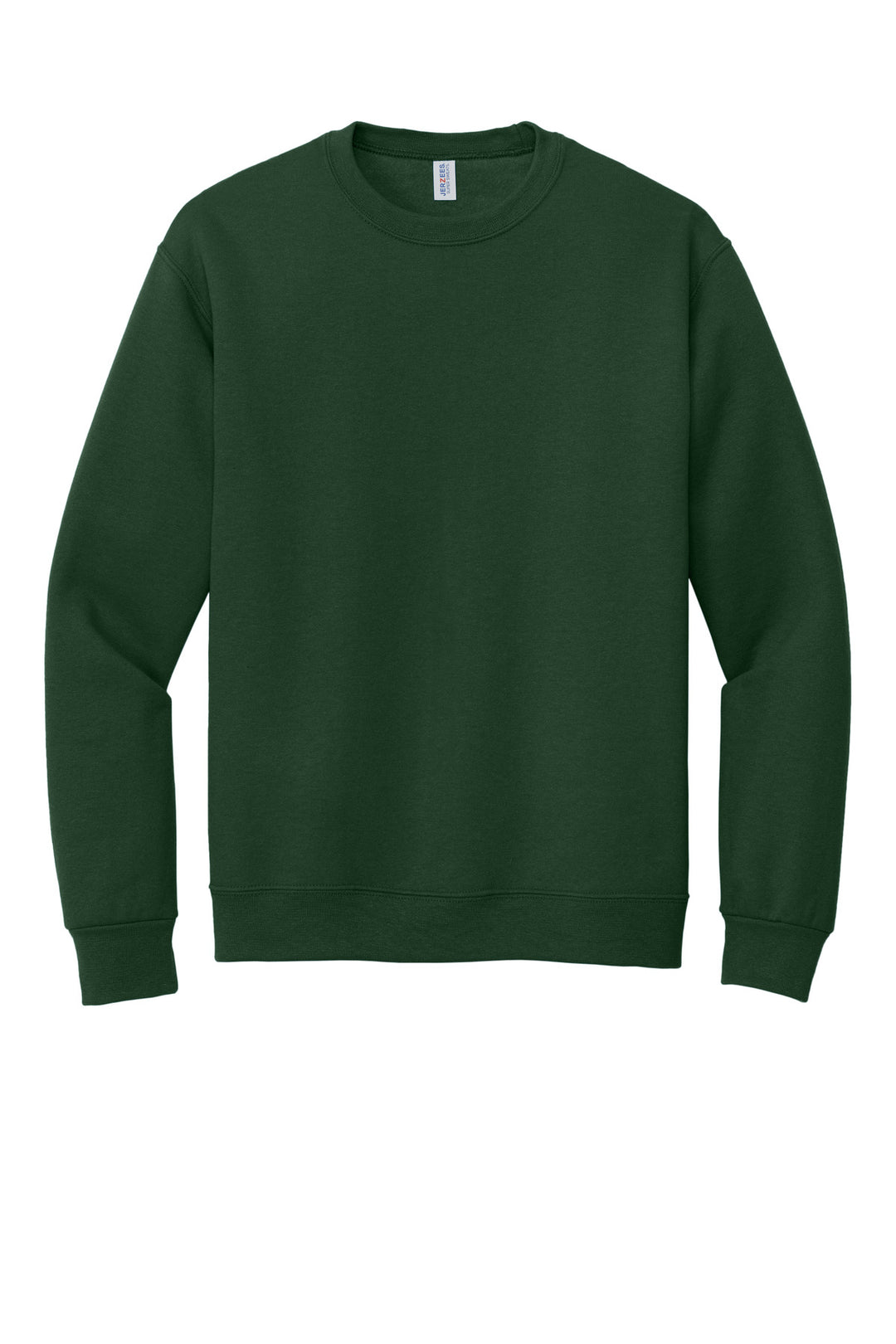 Front View of Forest Green Jerzees Super Sweats NuBlend - Crewneck Sweatshirt. 4662M
