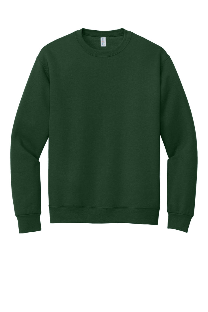 Front View of Forest Green Jerzees Super Sweats NuBlend - Crewneck Sweatshirt. 4662M
