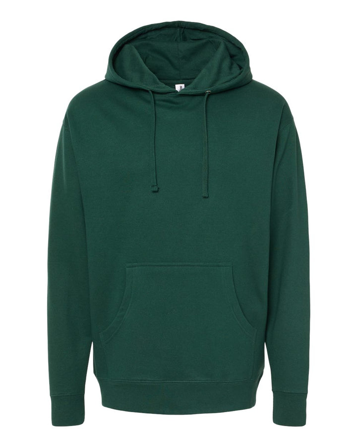 Front View of Forest Green Midweight Hooded Sweatshirt - SS4500
