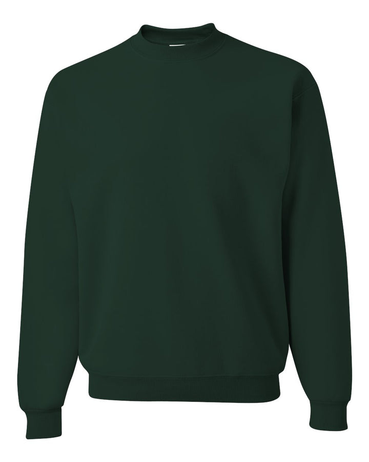 Front View of Forest Green NuBlend® Crewneck Sweatshirt - 562MR