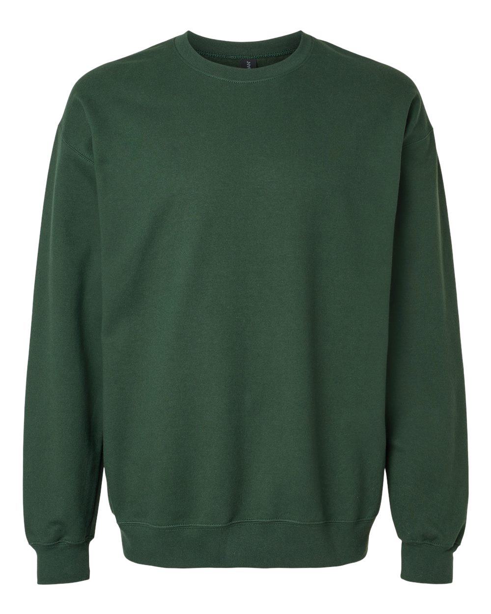 Front View of Forest Green Softstyle® Midweight Crewneck Sweatshirt - SF000