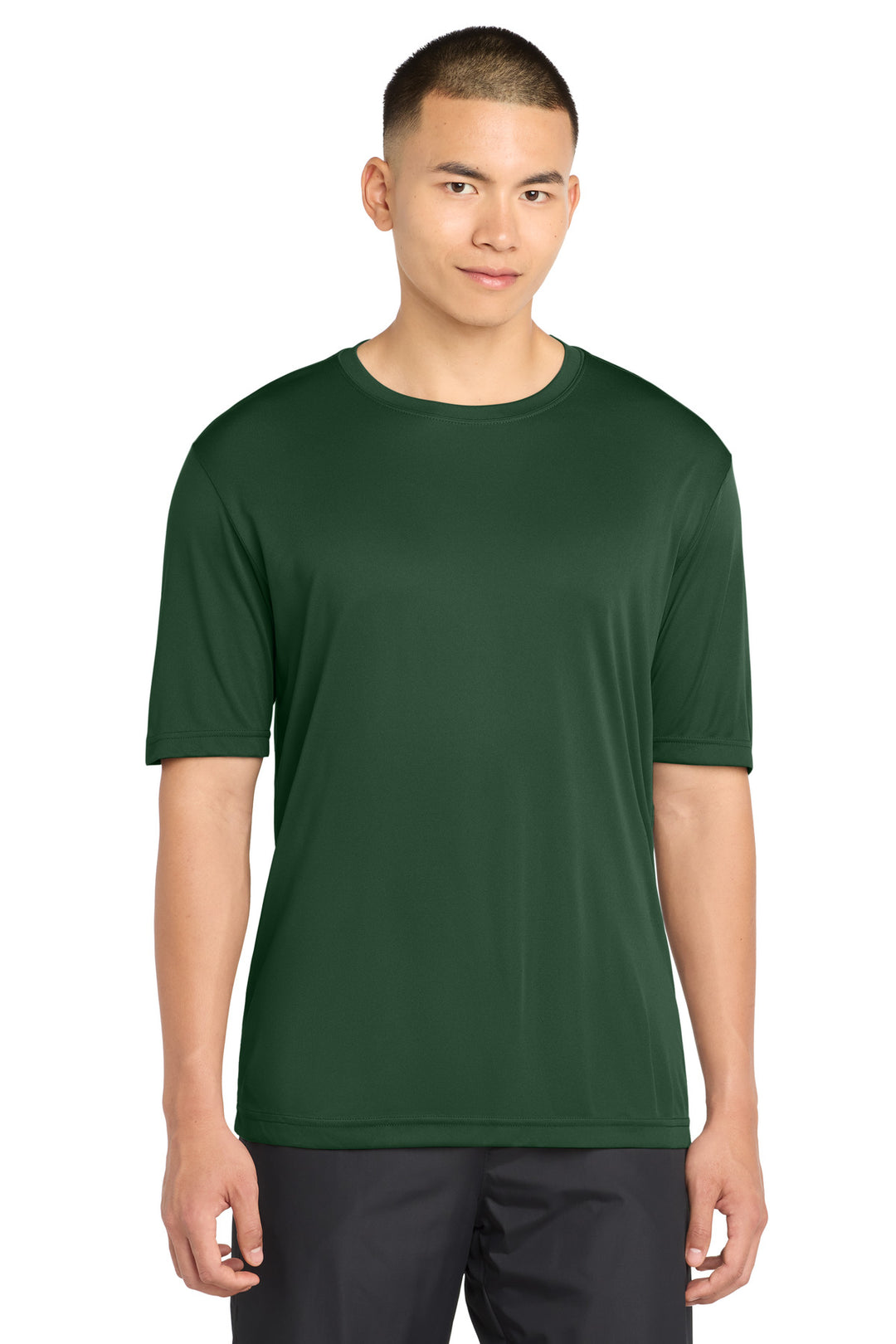 Front View of Forest Green Sport-Tek PosiCharge Competitor Tee. ST350