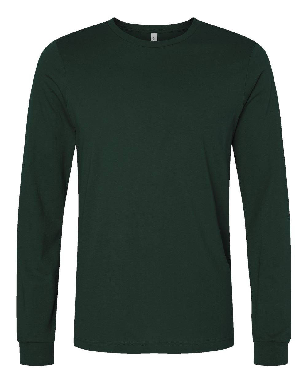 Front View of Forest Jersey Long Sleeve Tee - 3501