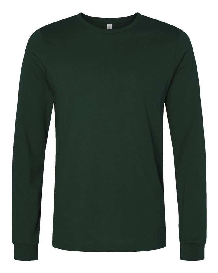 Front View of Forest Jersey Long Sleeve Tee - 3501