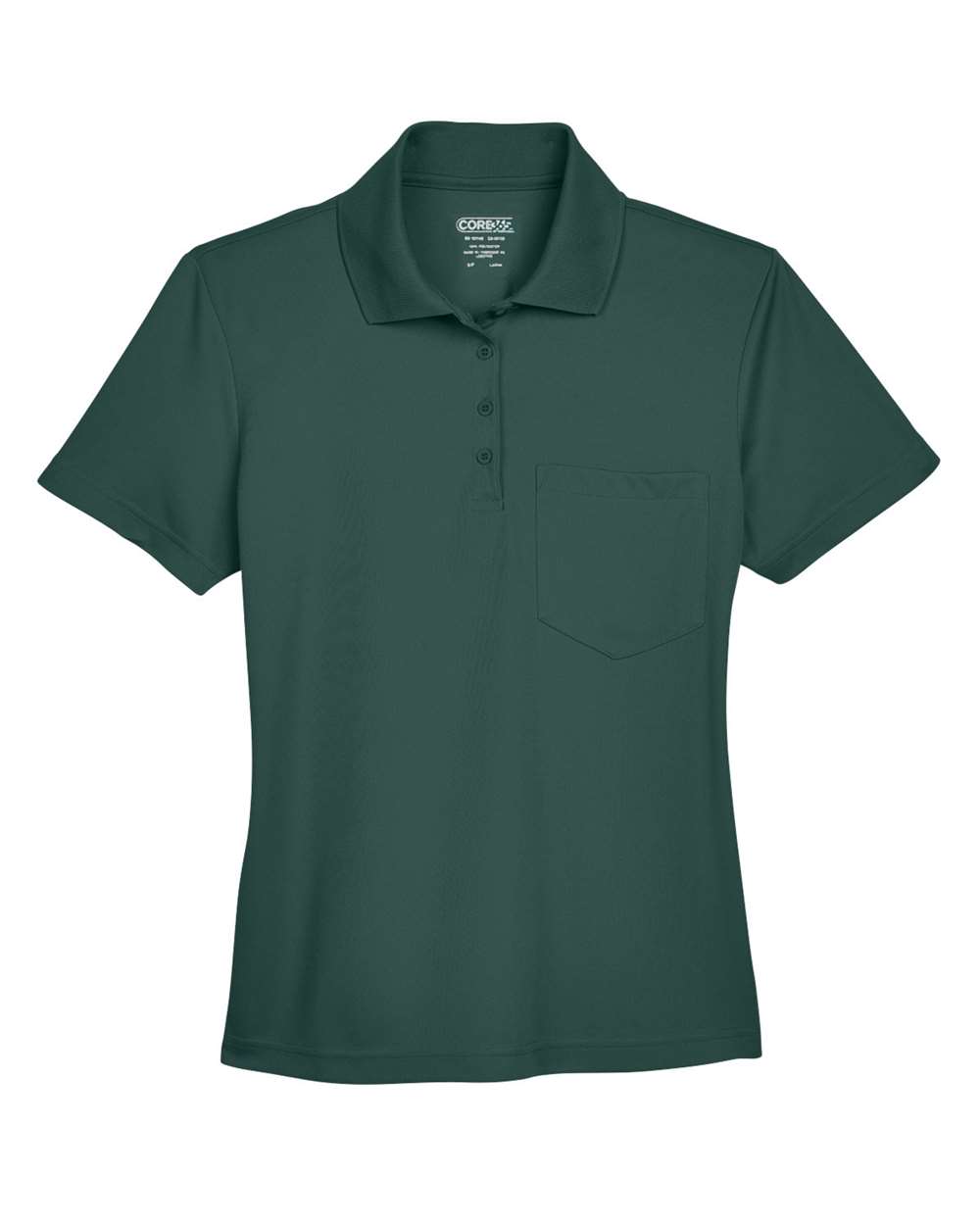 Front View of Forest Women's Origin Performance Piqué Polo with Pocket - 78181P