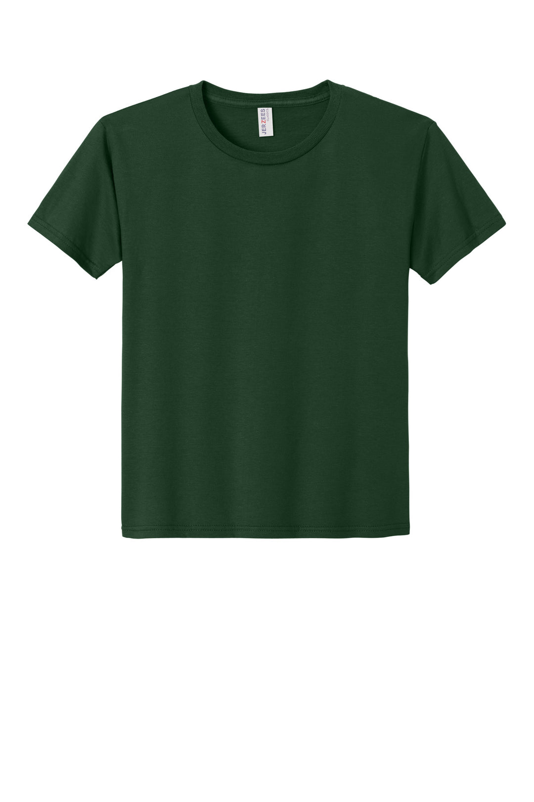 Front View of ForestGrn Jerzees Classics Youth Cotton T-Shirt 363Y