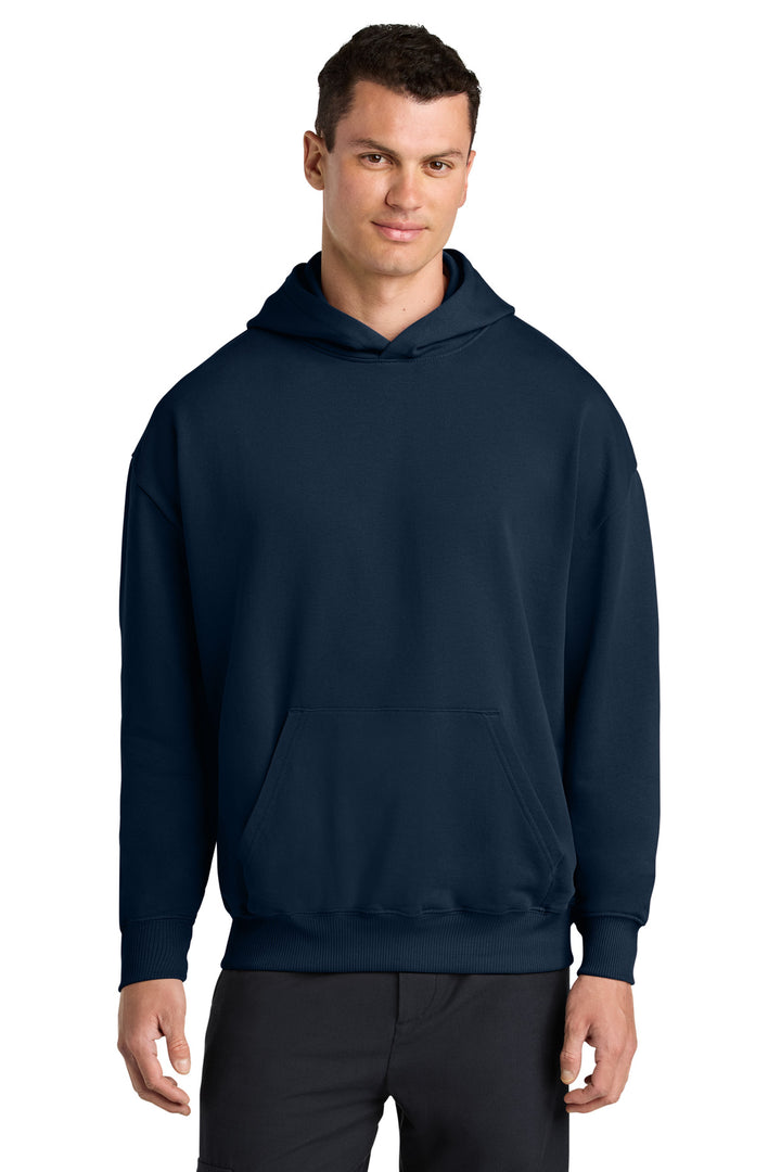 Front View of FrenchNavy Stanley/Stella Unisex Cooper Dry Hooded Sweatshirt SXU028