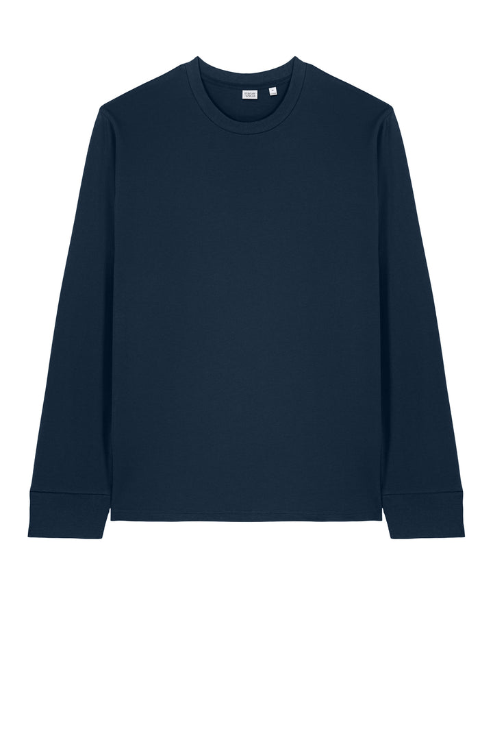 Front View of FrenchNavy Stanley/Stella Unisex Creator 2.0 Long Sleeve Tee SXU022