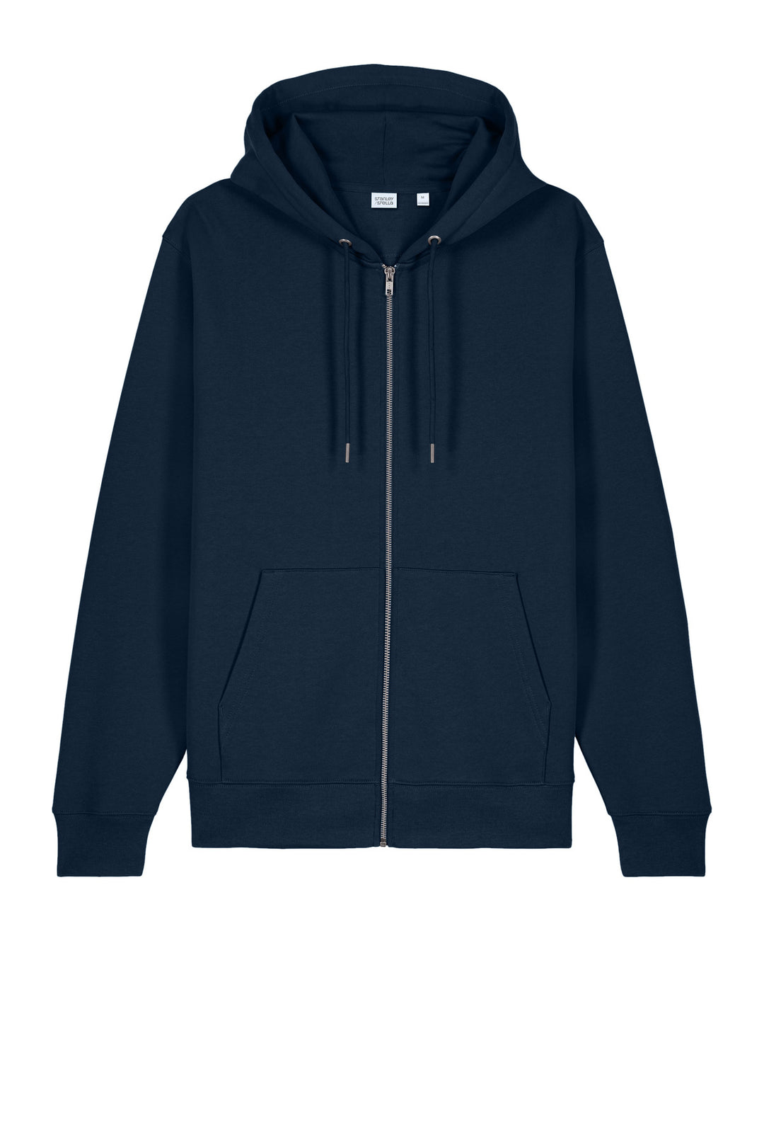Front View of FrenchNavy Stanley/Stella Unisex Cultivator 2.0 Full-Zip Hooded Sweatshirt SXU005