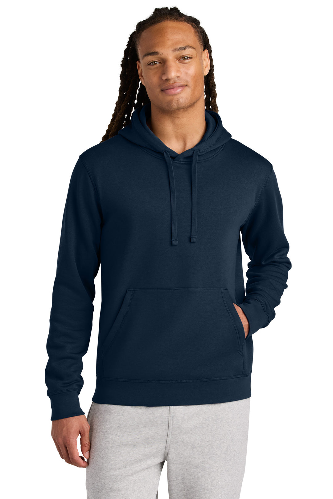 Front View of FrenchNavy Stanley/Stella Unisex Drummer 2.0 Hooded Sweatshirt SXU009